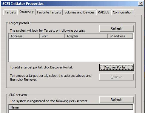 e-locker data loss prevention(DLP) - iSCSI Initiator Properties