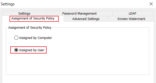 e-locker data loss prevention (DLP) - Assignment of User