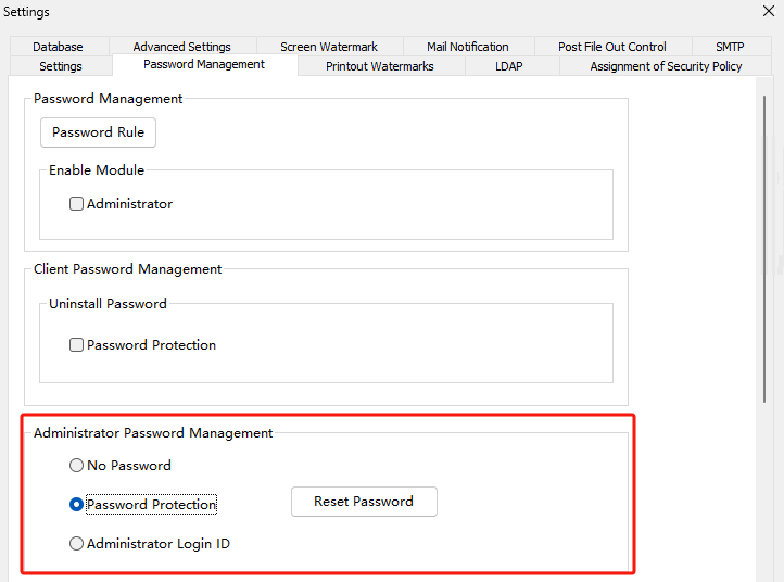 e-locker data loss prevention (DLP) - Password Protection