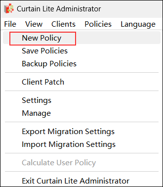 e-locker data loss prevention(DLP) - New Policy