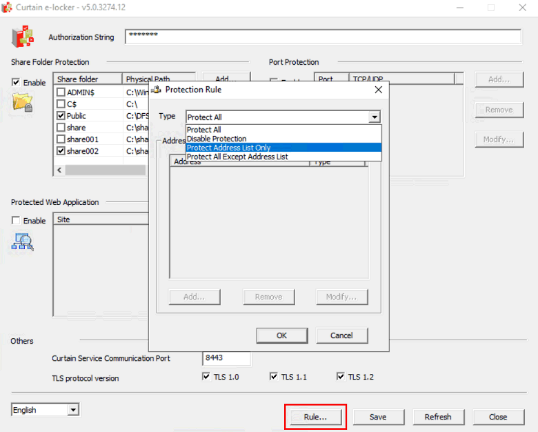 e-locker data loss prevention(DLP) - set Exception Rule