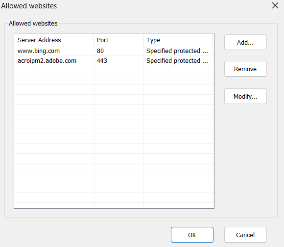e-locker data loss prevention(DLP) - view/Change the settings of the websites