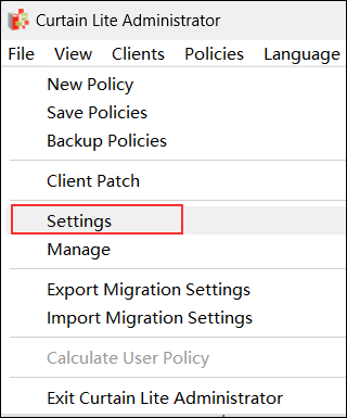 e-locker data loss prevention (DLP) - Settings