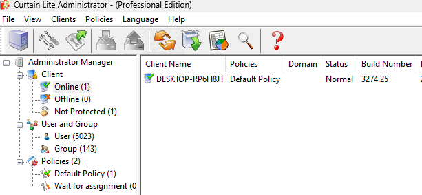 e-locker data loss prevention (DLP) - show in Admin