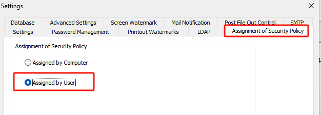 e-locker data loss prevention (DLP) - Assignment of User