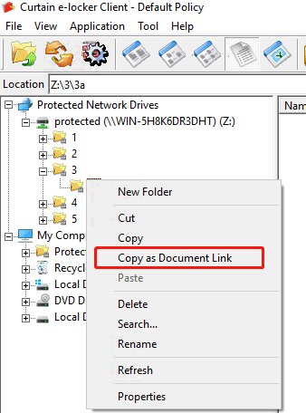 e-locker data loss prevention(DLP) - Copy as Document Link