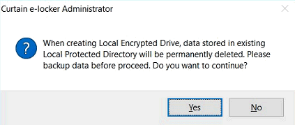 e-locker data loss prevention(DLP) - ask to backup data stored