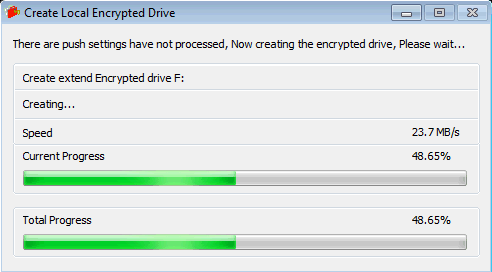 e-locker data loss prevention(DLP) - Click OK to proceed
