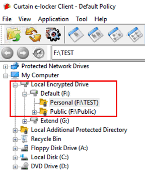 e-locker data loss prevention(DLP) - interface of Client