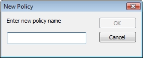 e-locker data loss prevention(DLP) - Enter new Policy Name