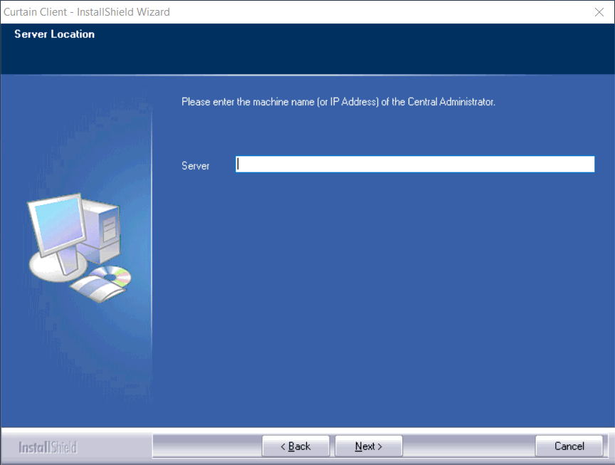 e-locker data loss prevention (DLP) - Enter hostname or IP Address