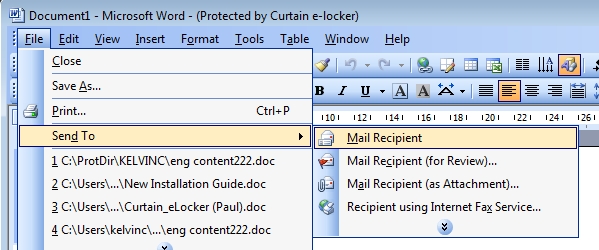 e-locker data loss prevention(DLP) - Block Transfer