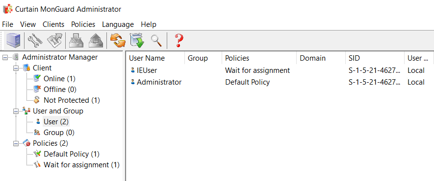 e-locker data loss prevention (DLP) - User And Group