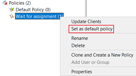 e-locker data loss prevention(DLP) - Set as default policy