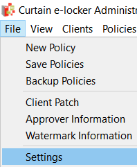 e-locker data loss prevention(DLP) - Settings